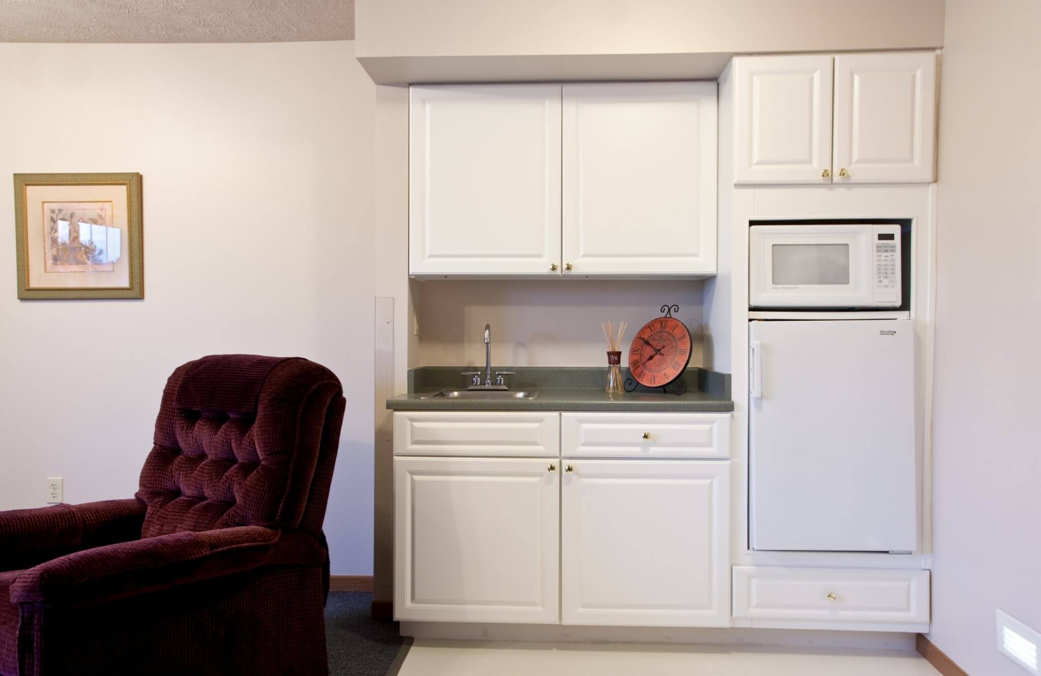 interior shot of private kitchen area