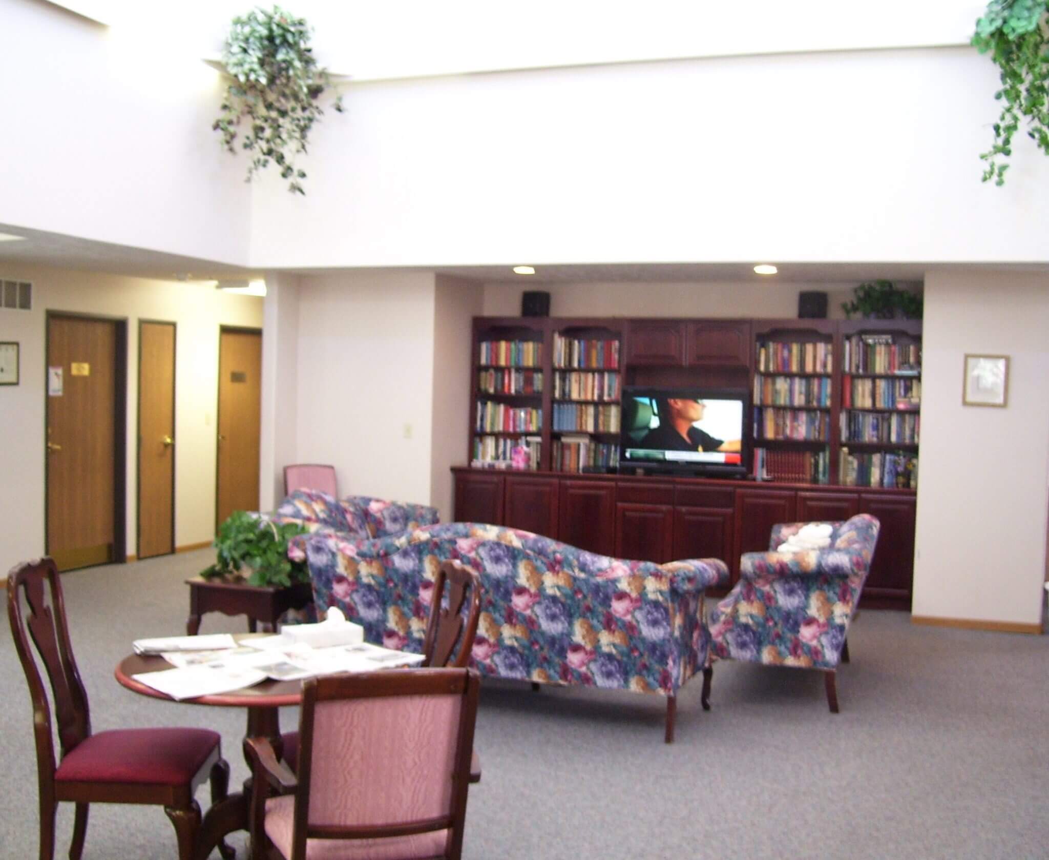 seating area in front of television